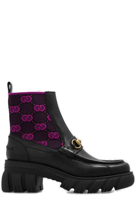 chunky gucci boots|Gucci heeled ankle boots.